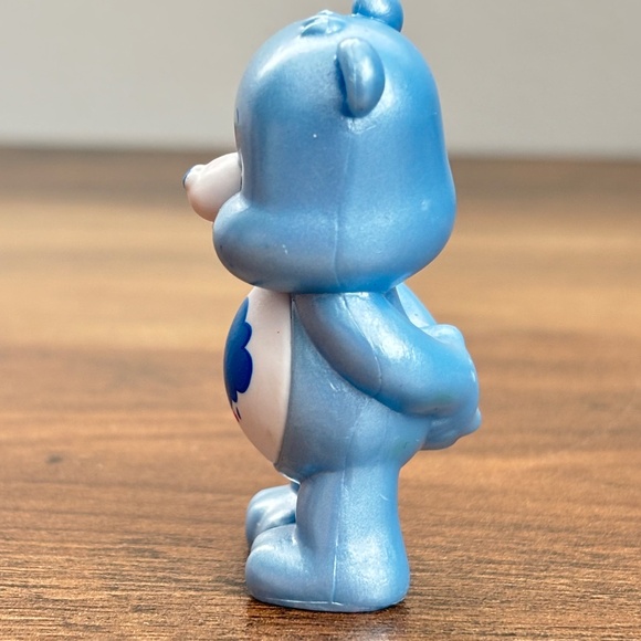 CARE BEARS Pearlized Metallic GRUMPY BEAR Toy Figure Cake Topper Collectible 2" - Picture 5 of 6